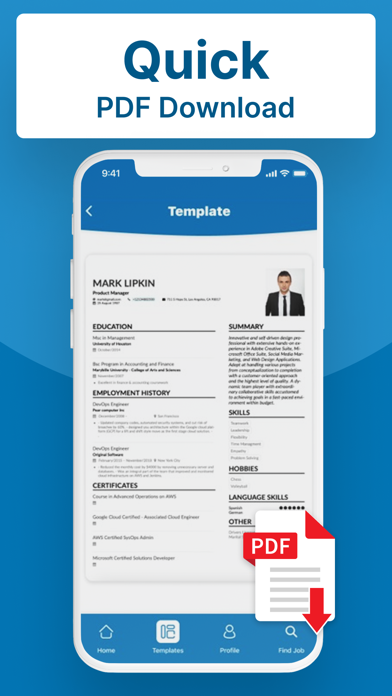 Resume Builder - CV APP Screenshot