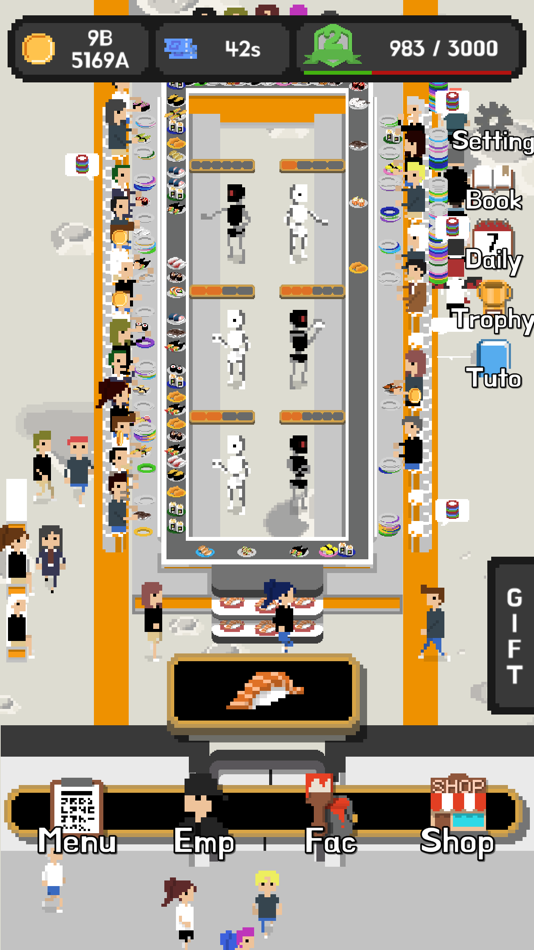 #3. Rotate! Sushi Spin Tycoon (iOS) Bởi: Hyun Tag Jin
