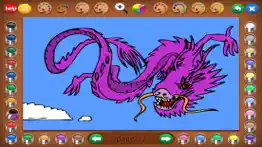 dragon attack coloring book iphone screenshot 2