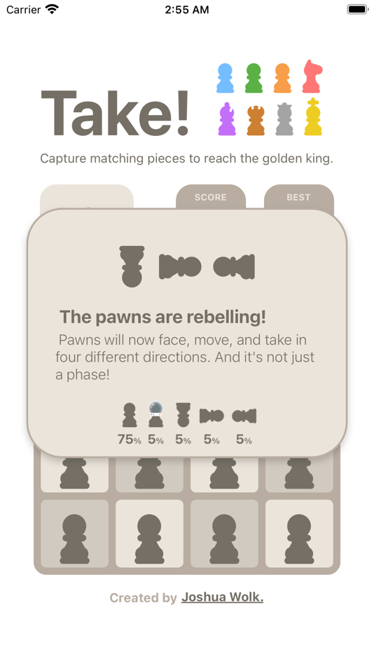 #3. Take! - A Chess Puzzle Game (iOS) By: Wolk Creative