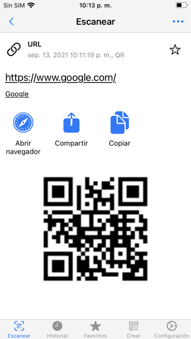 Lector códigos QR y barras +