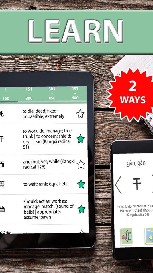 #1. HSK 1 – 6 learn chinese words (iOS) 由: Pocket School - Basic education to learn for adults & kids