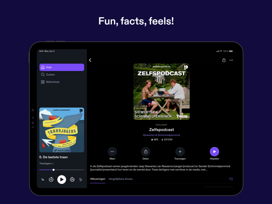 Podimo: Podcasts Luisterboeken iPad app afbeelding 5