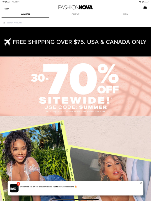 iPad Image of Fashion Nova