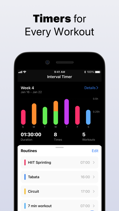 Screenshot #2 pour Interval Timer - Tabata Timer