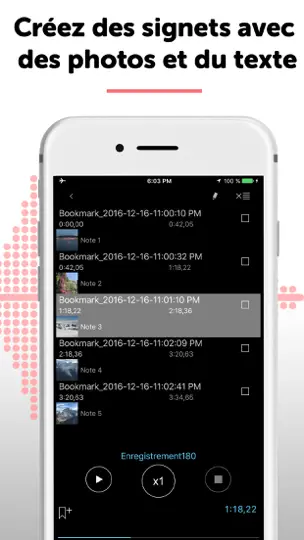 Capture d'écran de Alon Dictaphone Memo Et Notes sur iPhone 6