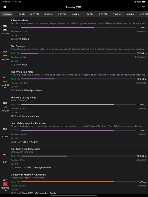 TV Listings Plus iPad screenshot 1 - Entertainment app