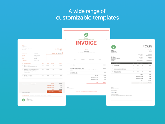 Screenshot #6 pour Zoho Invoice-Créateur factures