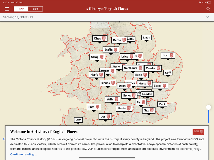 History of English Places