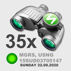 ‎BINOCULARS  35X GPS STAMP