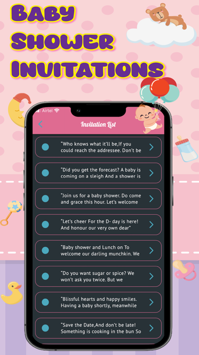 Baby Shower Invitation Wishes Screenshot