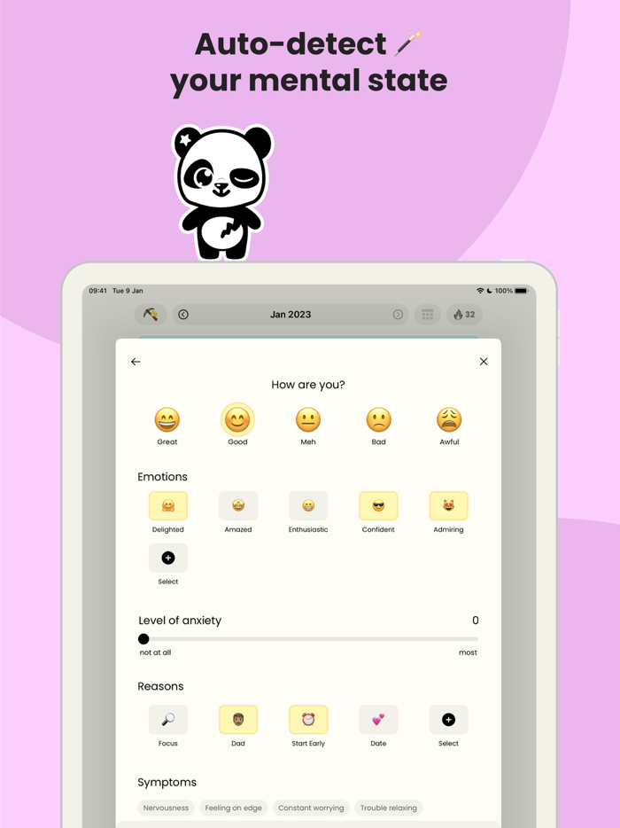 Mood Tracker - Earkick Panda
