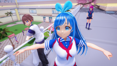 Anime School Girl Love Life 3D screenshot 1