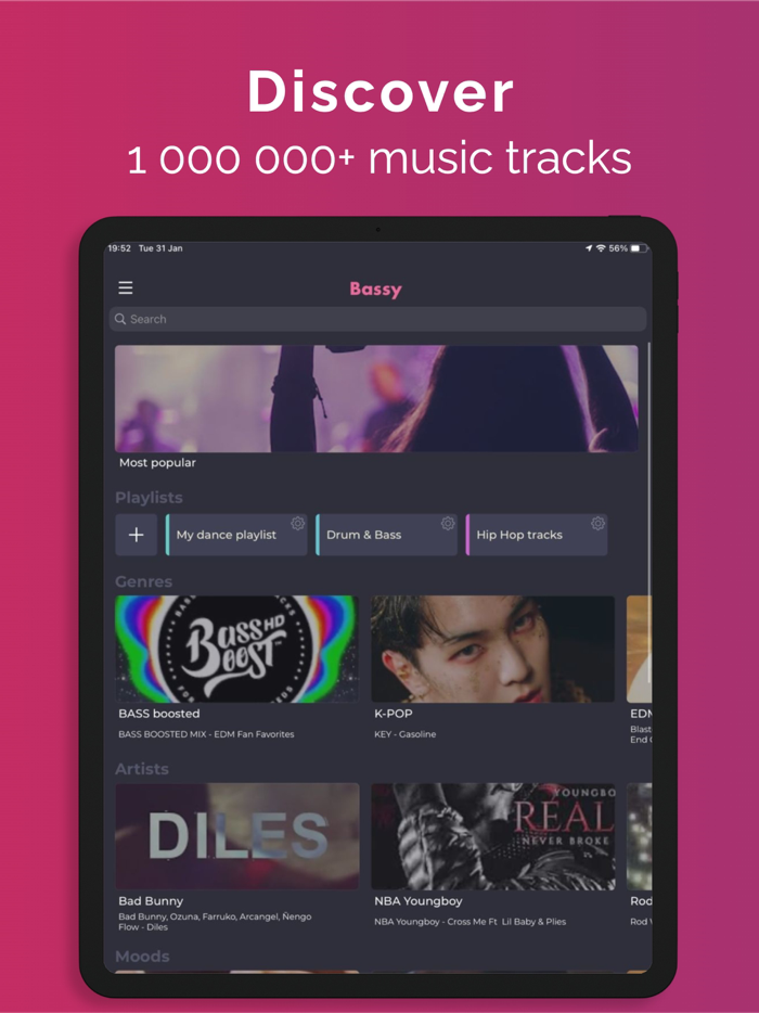 BASSY volume and bass booster