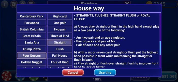 Pai Gow Poker Trainer