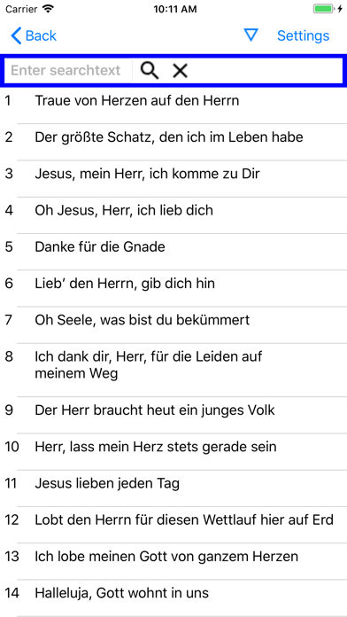 Gemeindelieder Screenshot