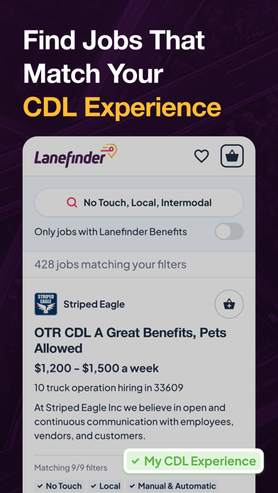Lanefinder: CDL Trucking Jobs Screenshot