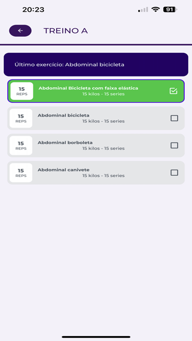 App Fitness academia e treino Screenshot