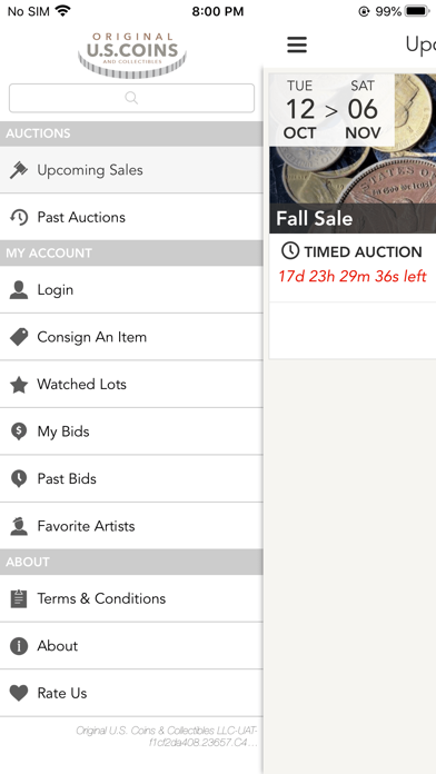 Original US Coins Auctions Screenshot