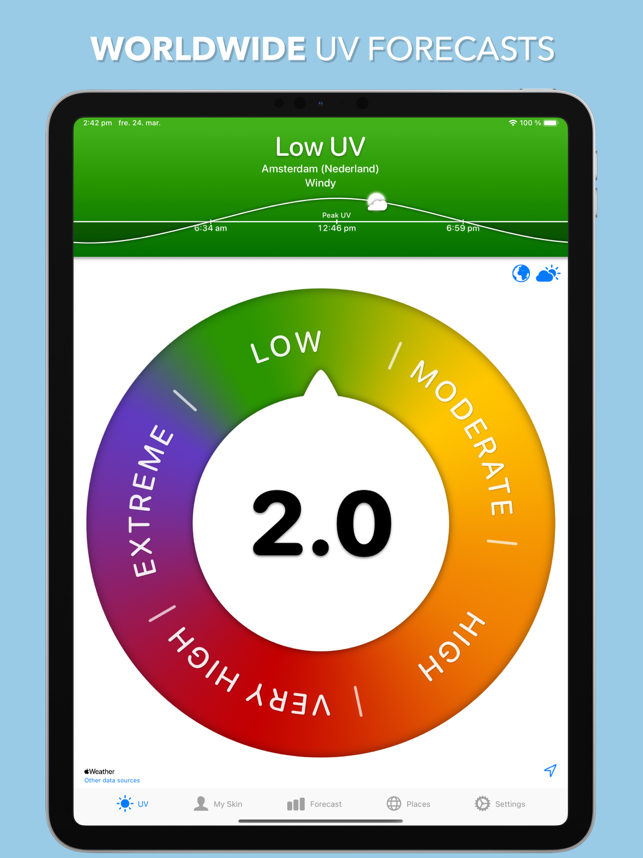 ‎UV Index Widget - Worldwide Capture d'écran