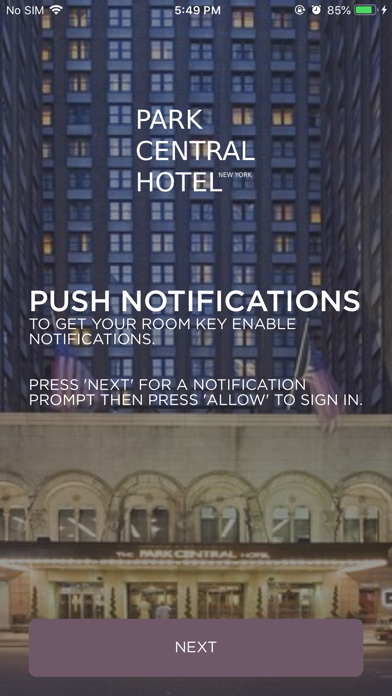 ParkCentral Hotel Screenshot