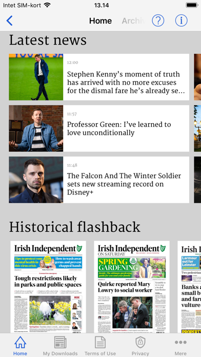Irish Independent ePapers Screenshot