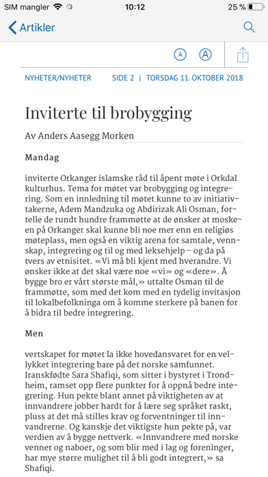 Avisa Sør-Trøndelag eAvis Screenshot