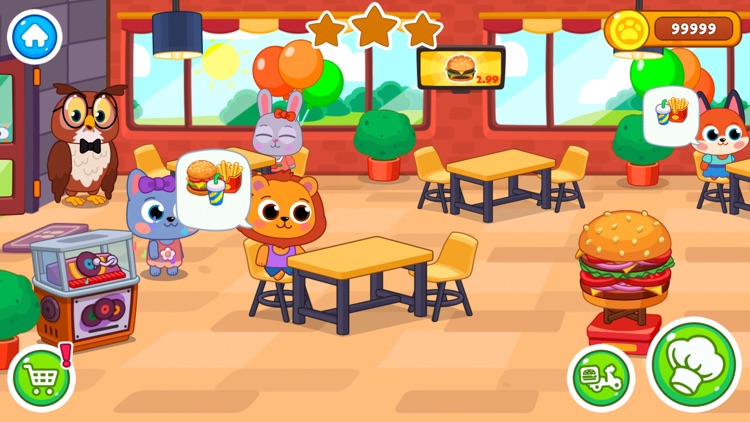 Burger cafe for kids screenshot-4