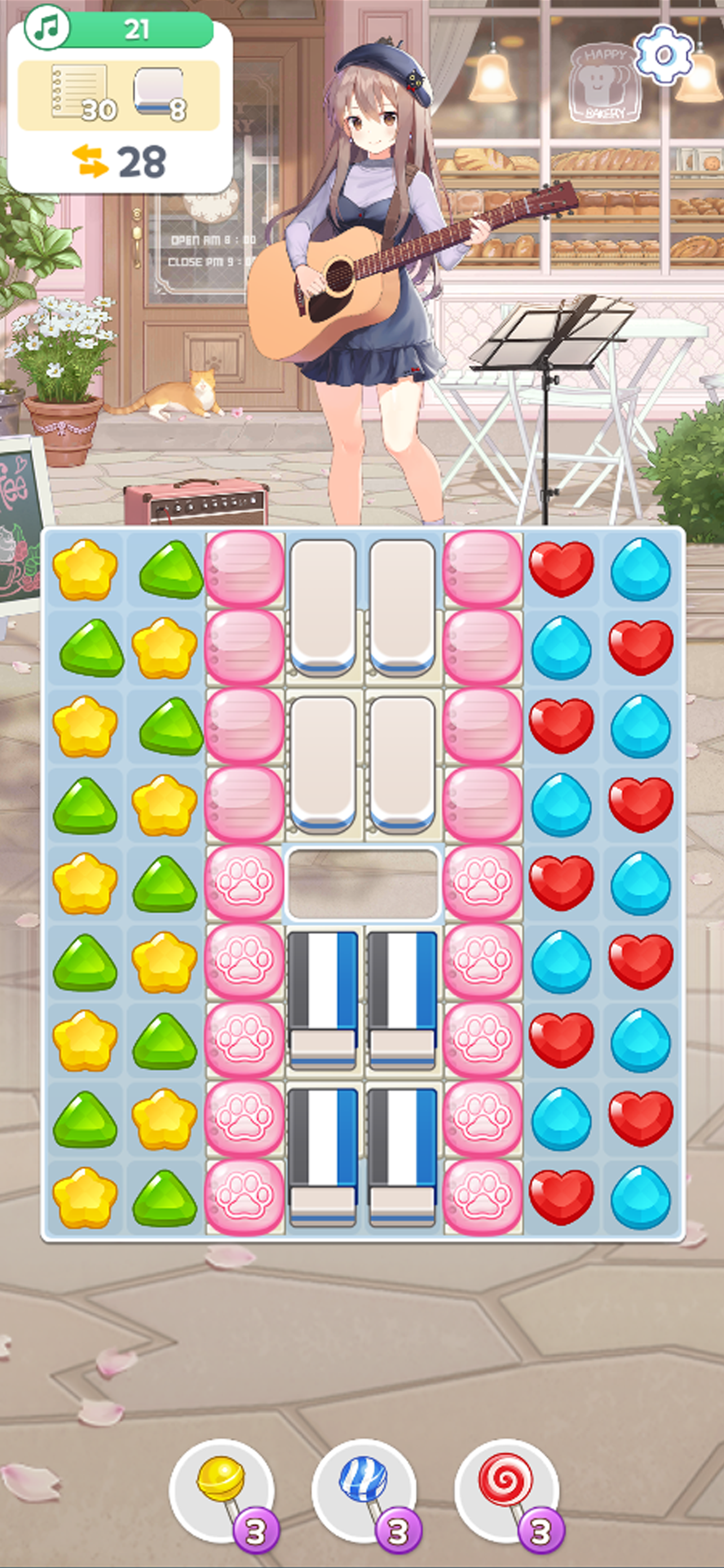 Guitar Girl Match 3