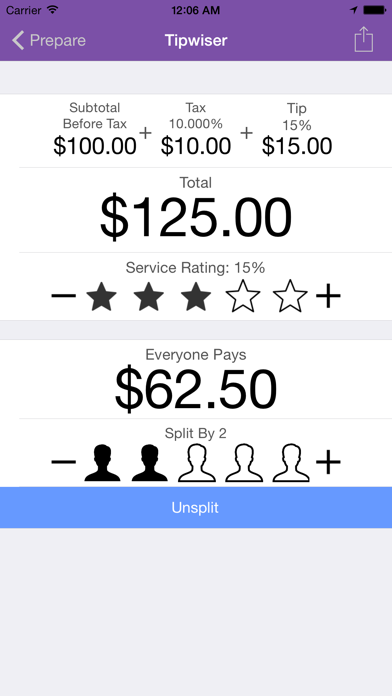 Tipwiser iPhone screenshot 1 - Lifestyle app