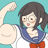 Muscle Girl protects Ren-kun