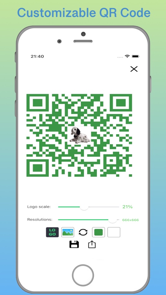 #3. Green QR & Barcode Scanner (iOS) 由: Hoang Linh