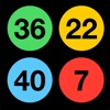 Lotto with lucky numbers icon