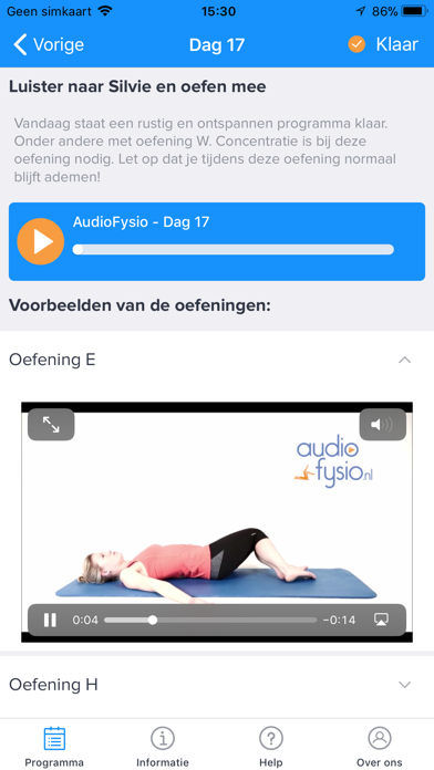 AudioFysio Lage Rugpijn App screenshot