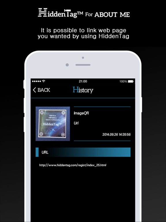 HiddenTag For ABOUTME iPad screenshot 4 - Lifestyle app