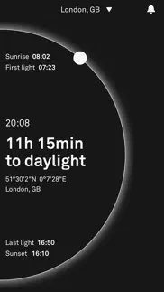 sunrise sunset tracker iphone screenshot 3