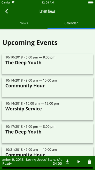 Elston Family Church Screenshot