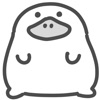 gray platypus sticker