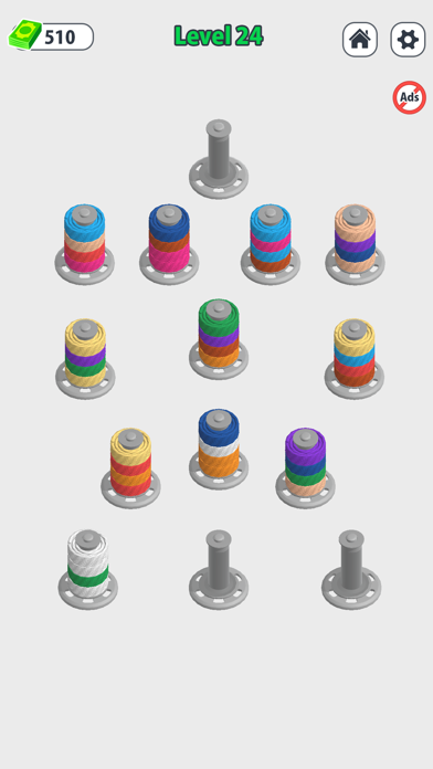 Puzzle Thread: Color Sortのおすすめ画像6