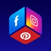 Social Networks 3D Media cube icon