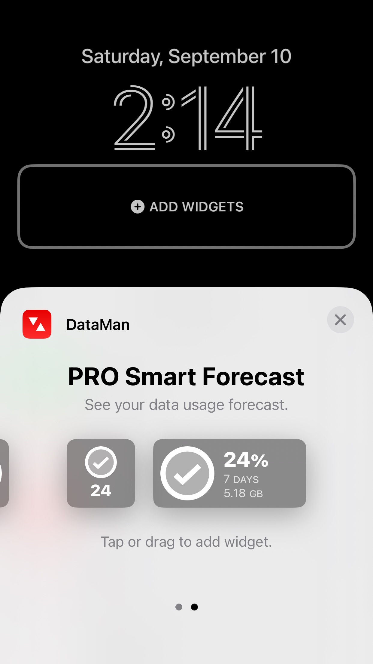 Screenshot do app DataMan - Data Usage Widget