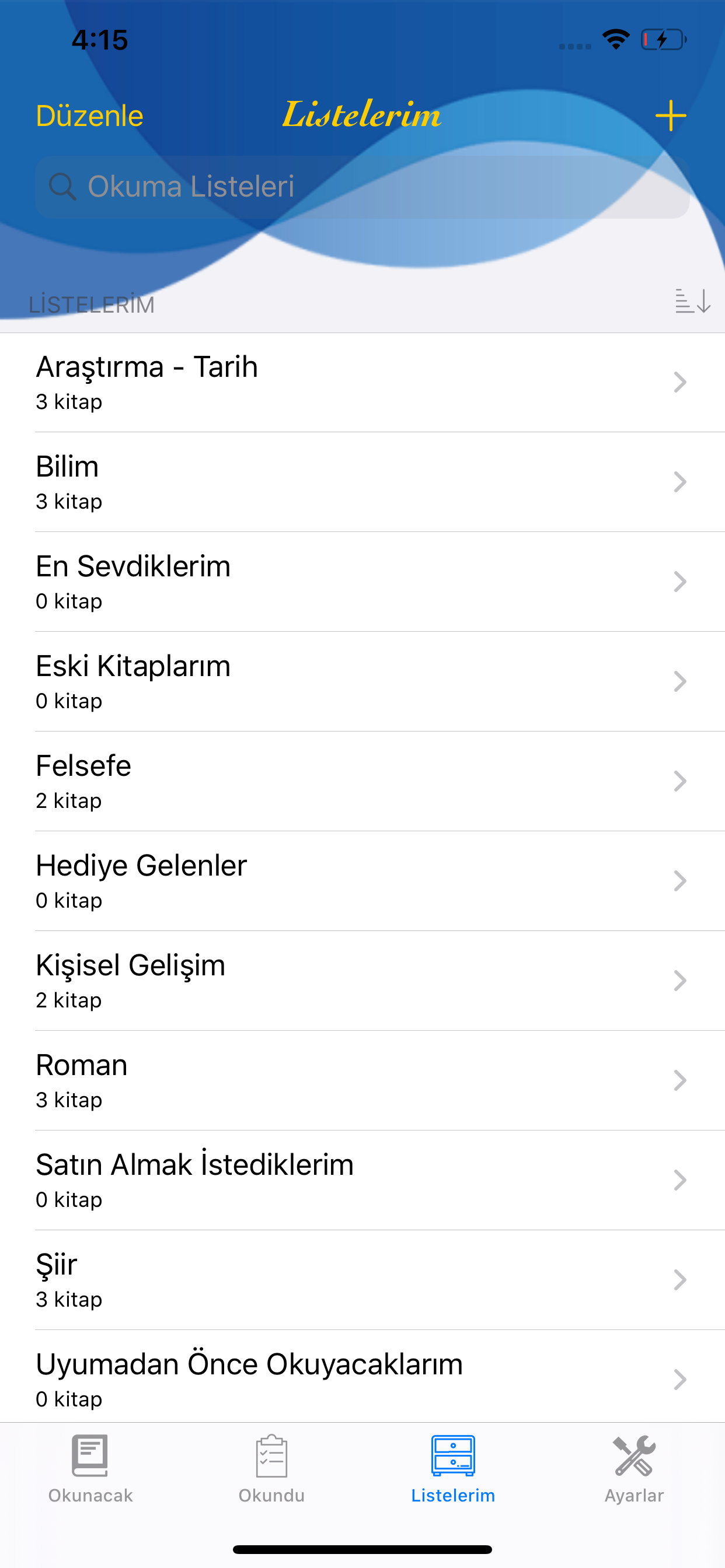 Kitaplarım