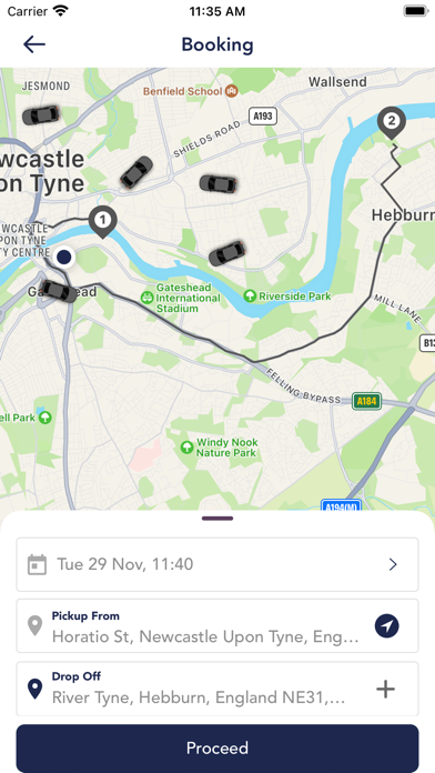 Blueline Taxis Screenshot