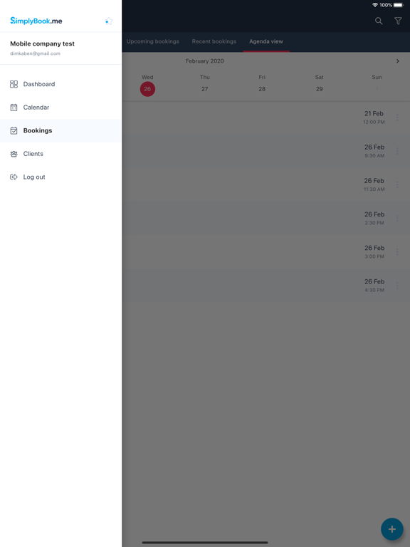 SimplyBook.me admin iPad screenshot 6 - Business app