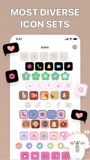 aesthetic icon kit- app widget iphone screenshot 2