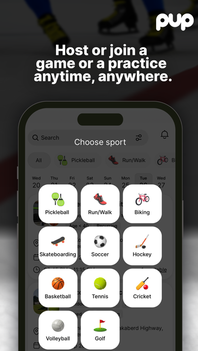 PUP Sports Screenshot