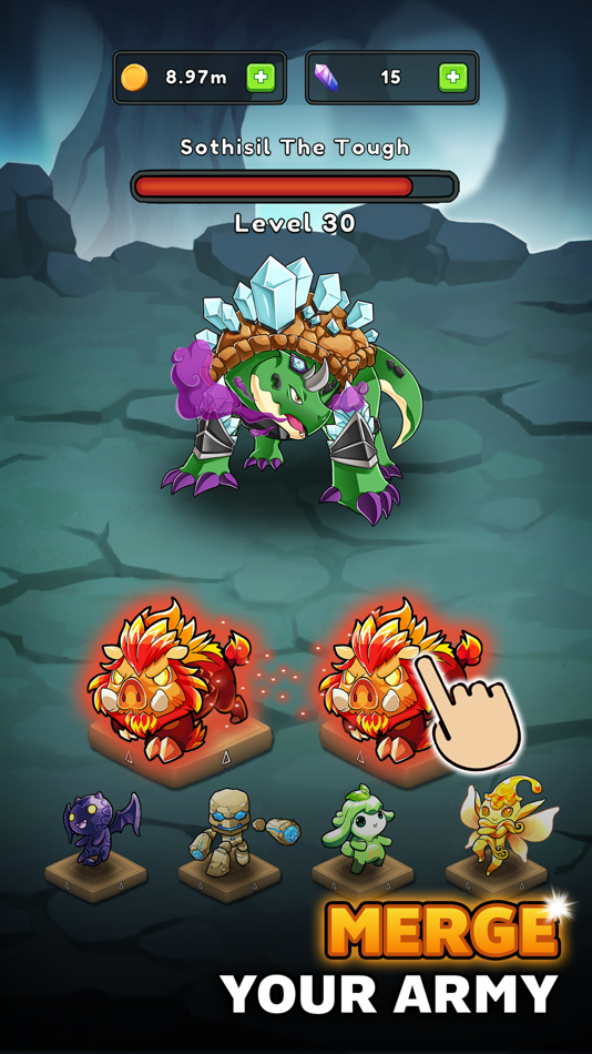 #2. Merge Monsters: Idle RPG (iOS) Podle: Fumb Games Ltd.