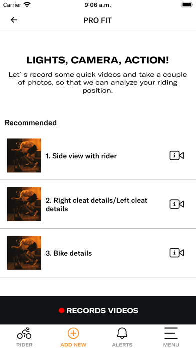FITR Bike Fitting Screenshot