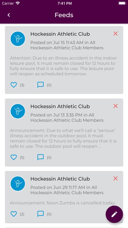 Hockessin Athletic Club App by Smart Health Clubs