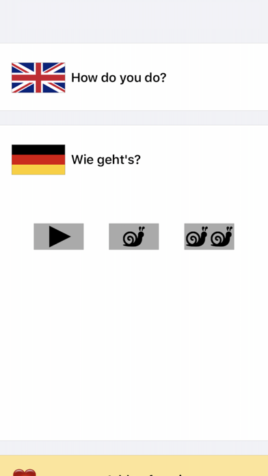 German Travel Phrases & Words Screenshot